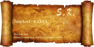 Septei Kitti névjegykártya