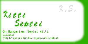 kitti septei business card